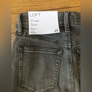 Loft High Rise Sculpt Jeggings in Light Grey Wash